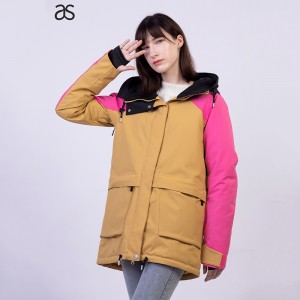 Wholesale China Lightweight Waterproof Coat Factory Quotes - Hooded Fashion Winter Outdoor Ski Suit Waterproof Warm Girls Jacket  – Annecy Studio