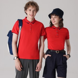 High grade knitted fabric polo shirts for men and women by customized