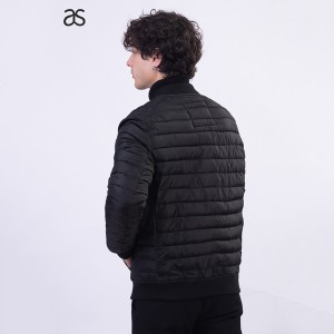 Mens Woven Classic Padded Bomber Winter Outwear Quilted Jacket