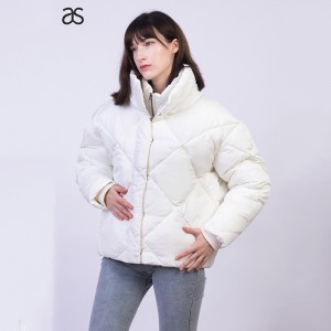 Urban fashion fake down Winter Outwear Quilted windproof puffer Jacket for Women