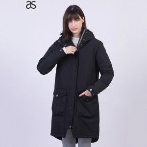 Women Parka Winter Coat Cotton padded Hooded warm Jacket outwear