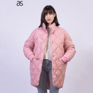 Women’s bubble Long padded Jacket winter outwear Diamond Quilted Coat outdoor