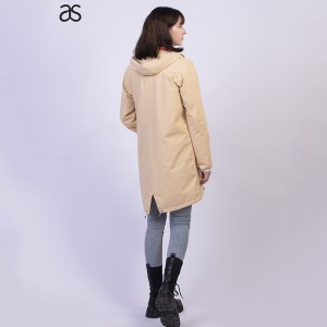 Women’s Windproof Parkas Jackets outdoor hooded classic long girls trench outwear coat