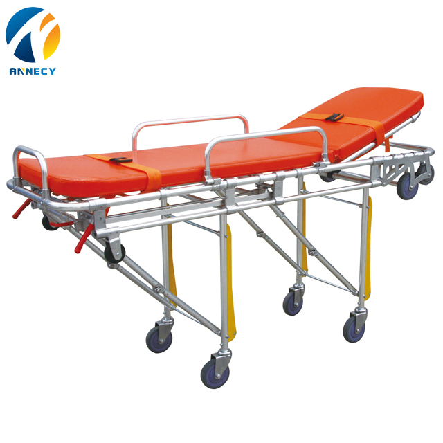 Factory Supply Folding Stretcher Price - Ems Ambulance Emergency Gurney Cot Stretcher Trolley AS008 – Annecy