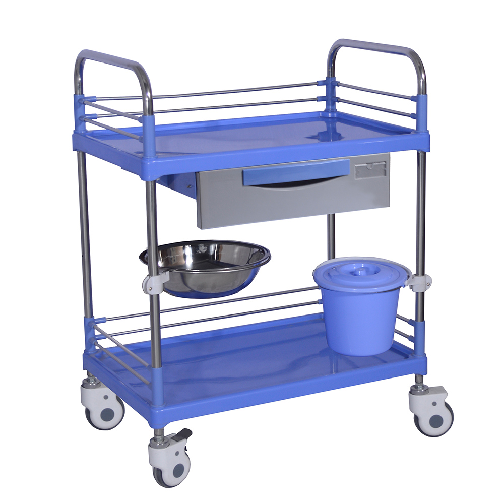 Manufacturer for Hospital Trolleys - AC-SPT005 Steel-Plastic trolley – Annecy