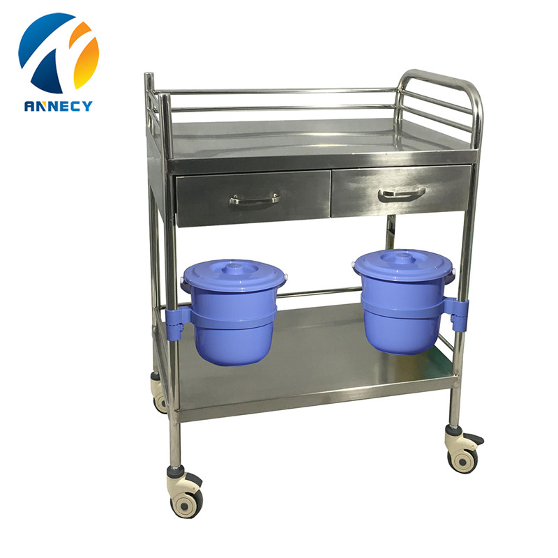 Online Exporter Wireless Nursing Trolley – AC-SST006 Stainless Steel Trolley – Annecy
