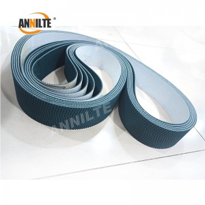 Annilte အစိမ်းရောင် Antiskid Inverted တြိဂံလွှသွားပုံစံ PVC Polishing Saw Tooth Conveyor Belts
