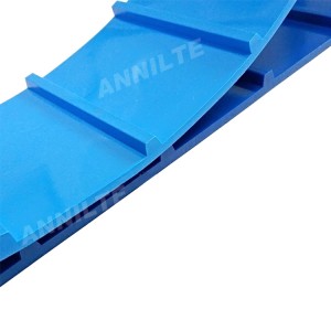 Annilte food grade biru pu Oil Resistant Gampang kanggo ngresiki Conveyor Belt