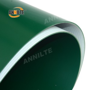 Pārdodu Annilte Manufacturers Green pvc konveijera lenti gludu plakanu konveijera lenti