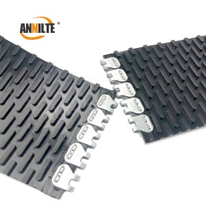 Annilte는 목재 작업 기계용 검정색 3겹 컨베이어 벨트 PVC를 사용자 정의했습니다.