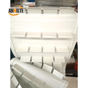 Annilte White guide bar pvc cleats conveyor belt