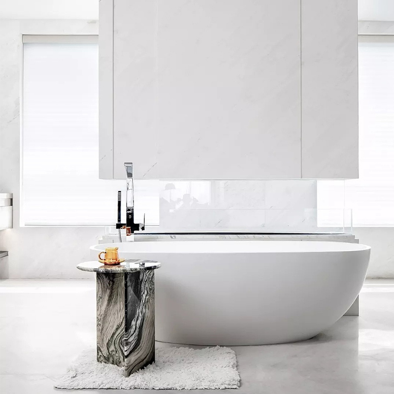 This combination can make your bathroom look exquisite and spacious