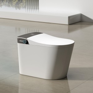 White Modern LED Display Warm Seat Smart Toilet