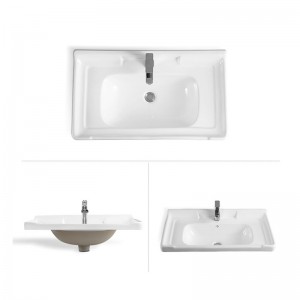 Good quality Bathroom Mirror Cabinet - Lavamanos stone sink ceramic solid surfaces Cabinet basin  – Anyi