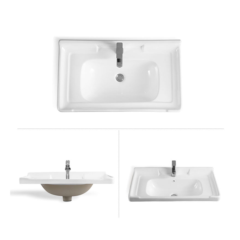 Chinese wholesale Bathroom Floating Vanity - Lavamanos stone sink ceramic solid surfaces Cabinet basin  – Anyi