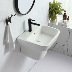 Personlized Products Undermount Sinks - Classical Umywalka Sink Bathroom Hanging Wash hand Half Pedestal Basin two piece Wall Hung Basin – Anyi