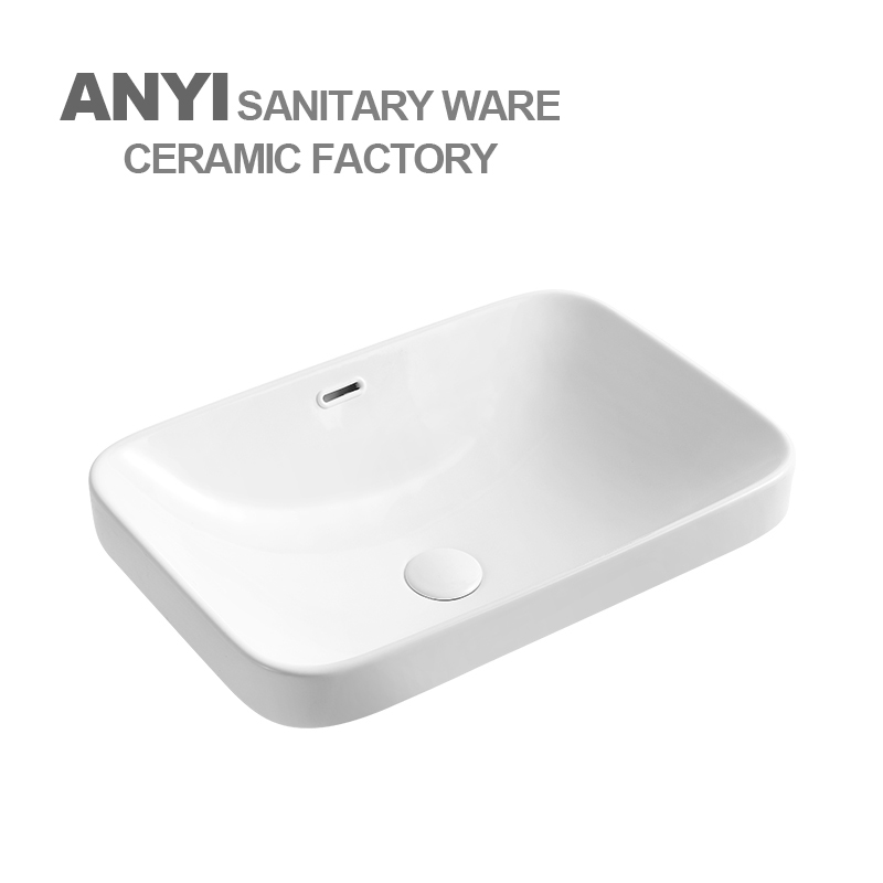 White Rectangular Lavamanos Ceramic Cabinet Basin Bathroom Vanity Unit Sink
