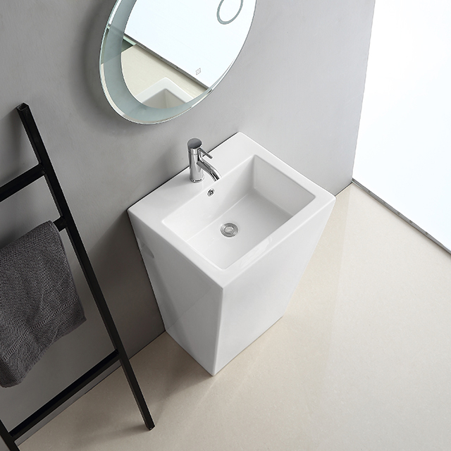 Best Selling bathroom Pedestal Sink High Quality Handmade Standing Basin Sink