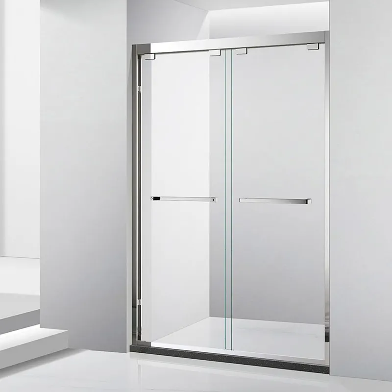 Custom Size Bathroom Sliding Double Door Pivot Hinge Triple Frame Glass Shower Door