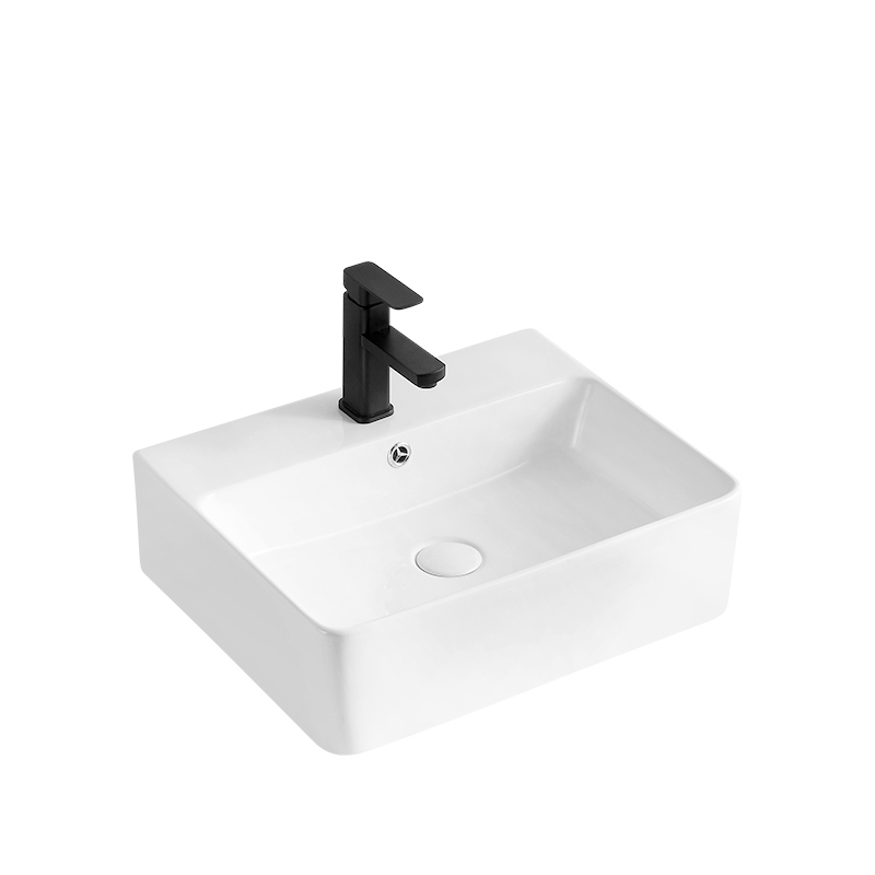 Manufacfurer Wall Hung Basin Modern Rectangular Bathroom Ceramic Countertop Sink