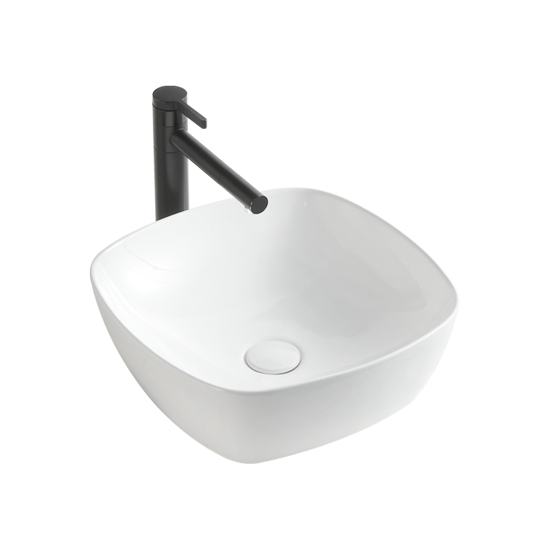 Hot Selling Vasque Salle De Bain Square Countertop Porcelain Sink Sanitary Wares Bathroom Wash Basin Sink