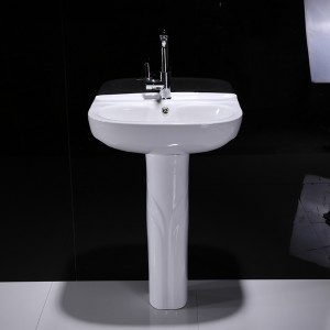 China Cheap price Ceramic Basin - Hand Washing Alone Ceramic Washing Pedestal Artificial Stone Basin Sink Luxury Bathroom – Anyi