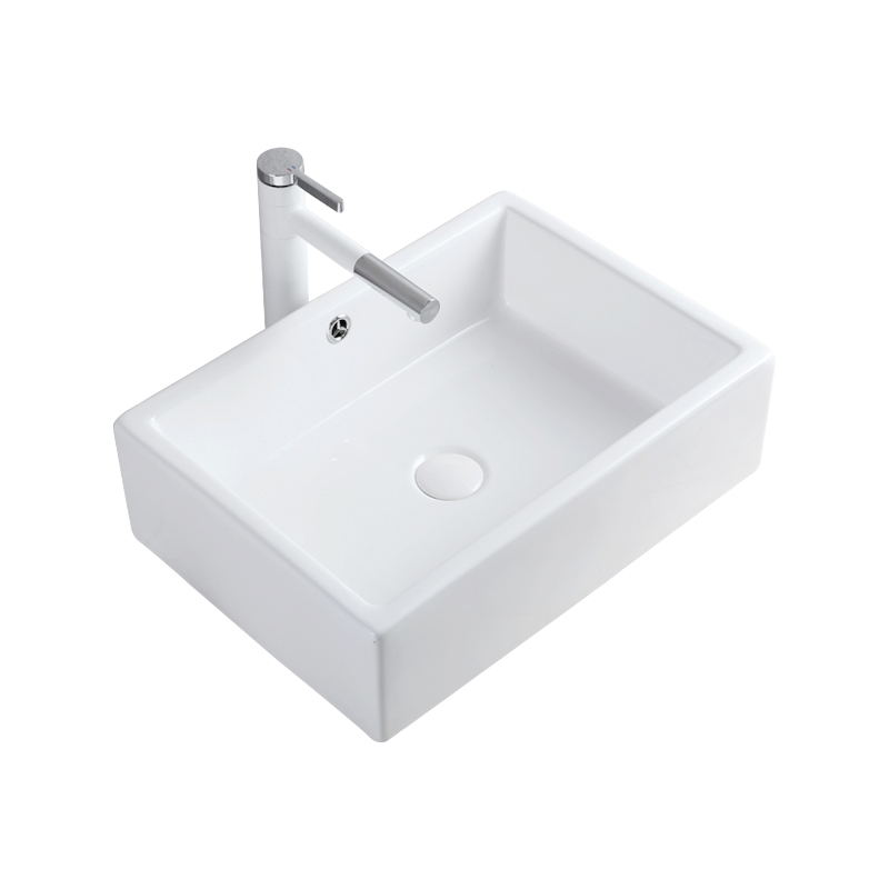 Factory Supply Sanitary Ware Bathroom Ceramic Rectangle Lavatory Basin Cabinet Sinks