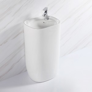 China Cheap price Ceramic Basin - Modern Art Free Standing Ceramic Bathroom Sink Sanitary Wash Basin Keramik Waschbecken – Anyi