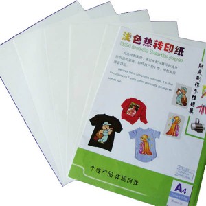 A3 A4 Tmavý/Svetlý tepelný prenosový papier pre sublimačnú tlač na bavlnenú tkaninu