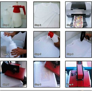 Pretreatment Liquid Sublimation Heat Transfer Coating with Sublimation Ink for T-shirt Cotton Fabric Mugs Glass Ceramic Metal Wood Printing