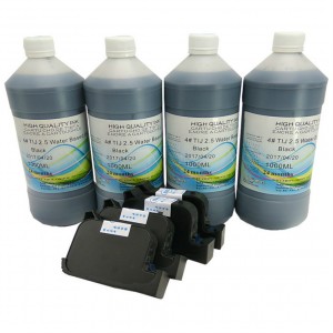 Cartucho de tinta térmica Cartucho de tinta negra a base de auga para impresora de código industrial