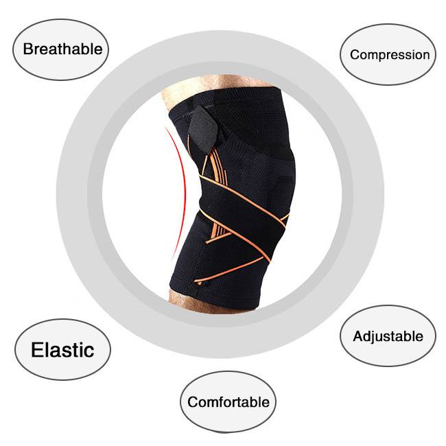 Knee Sleeve,non-slip Adjustable Spring Strip Knee Sleeve For Sports