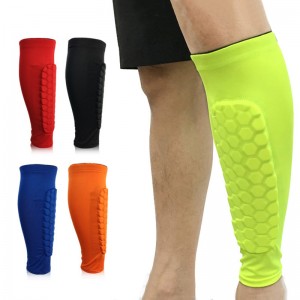 shin pads,Custom adult kids soft honeycomb neoprene sport football soccer leg brace support shin pads guards calf compression sleeve
