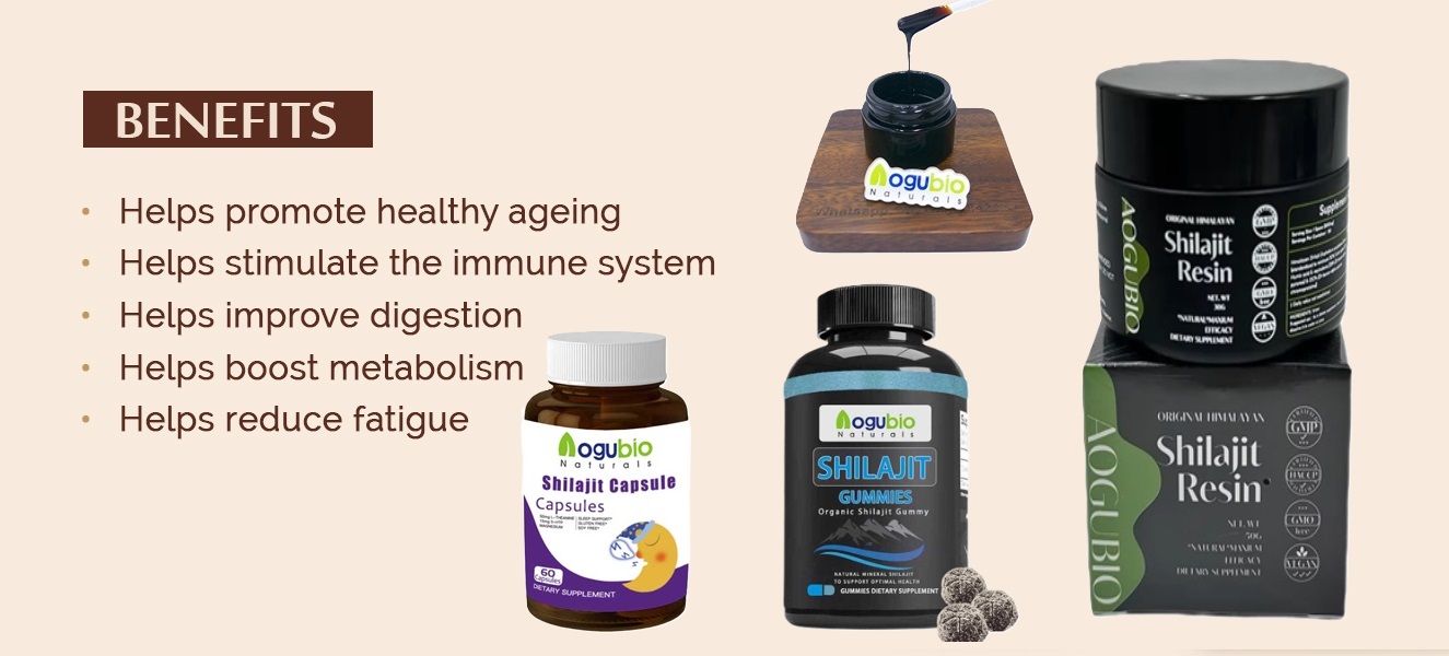 Aogubio health supplement Shilajit series