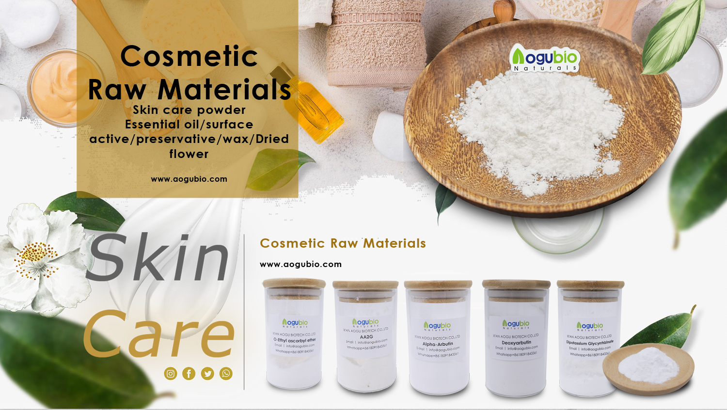 Cosmetic Grade Material Skin Whitening Alpha-Arbutin Powder