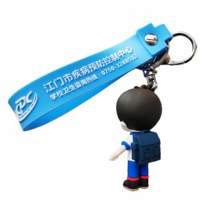 Direct Factory Custom feno 3D PVC Cartoon Keychain