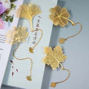 Segnalibri in oro personalizzati con foto incisa in metallo