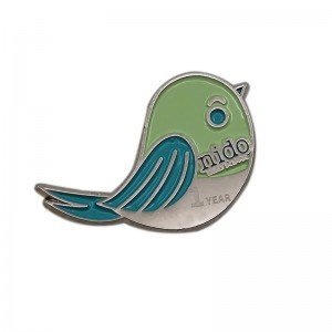 Wholesale 999 Silver Lapel Pin Manufacturers –  Customied laser pin badge for staff awards  – AoHui