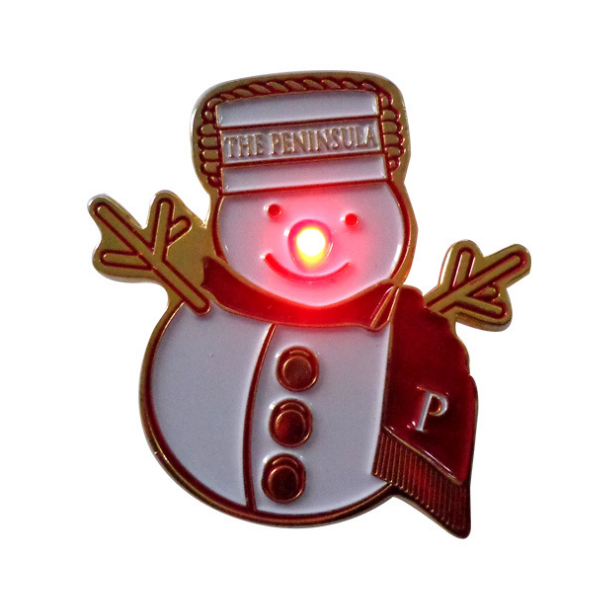 Bespoken Christmas LED blinkies lapel pin badge for Party