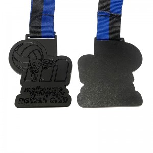 Varias medallas escolares personalizadas para carreras y eventos grupales.