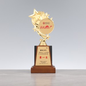 Customized Hlau Kub Silver Bronze Trophy