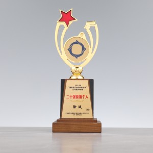 Agordita Metala Ora Arĝenta Bronza Trofeo
