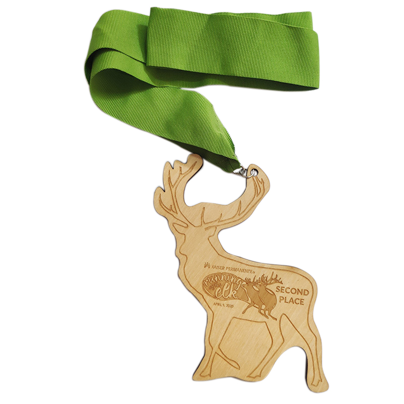 Medal drewniany na zamówienie w dowolnym rozmiarze, z dowolnym logo