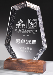 Prémiová zakázková medaile Crystal Trophy s laserovým gravírováním