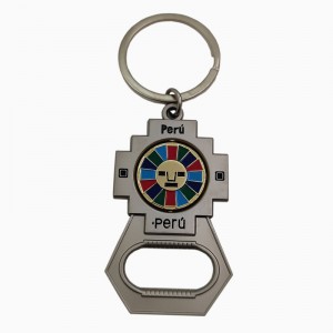 Customized metal bottle opener keychain in any logo,color
