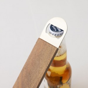 فتاحة زجاجات مسطحة من الفولاذ المقاوم للصدأ معدنية ترويجية مخصصة لزجاجة بيرة