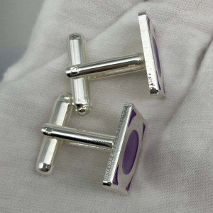 Regali d'impresa persunalizati à l'ingrossu di gemelli per cravatta in argento puro