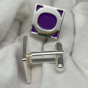 Wholesale Custom Corporate Gifts Pure Silver Tie Clip Cufflinks