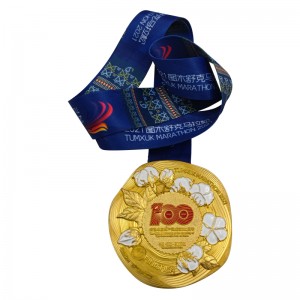 Custom nga Metal Boston Virtual Half Marathon Medalya