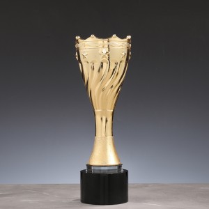 Customized sou etajè Gold Champion Resin Trophy la